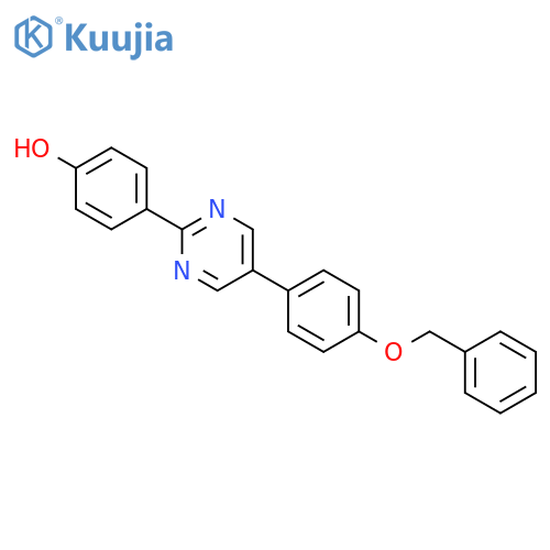 Phenol, 4-[5-[4-(phenylmethoxy)phenyl]-2-pyrimidinyl]- structure