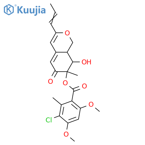 6,7,8,8a-Tetrahydro-7,8-dihydroxy-7-methyl-3-(1-propenyl)-1H-2-benzopyran-6-one; (1'E,7R,8S,8aS)-form, 7-O-(3-Chloro-4,6-dimethoxy-2-methylbenzoyl) structure