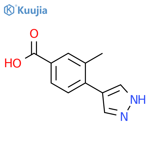 Benzoic acid, 3-methyl-4-(1H-pyrazol-4-yl)- structure