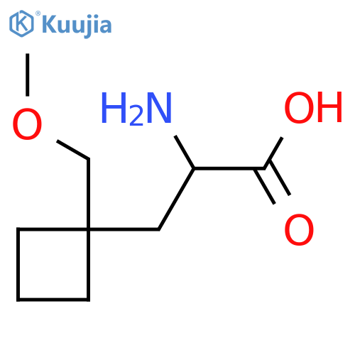 2-Amino-3-[1-(methoxymethyl)cyclobutyl]propanoic acid structure