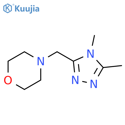 4-[(4,5-dimethyl-4H-1,2,4-triazol-3-yl)methyl]morpholine structure