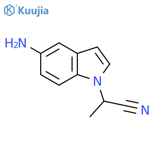 2-(5-Amino-1H-indol-1-yl)propanenitrile structure