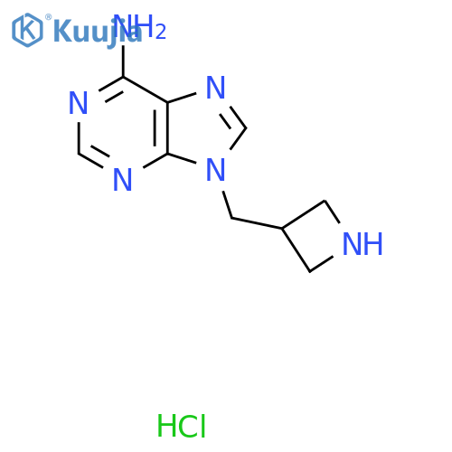 9-[(azetidin-3-yl)methyl]-9H-purin-6-amine hydrochloride structure