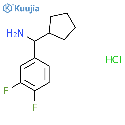 Cyclopentyl(3,4-difluorophenyl)methanamine hydrochloride structure