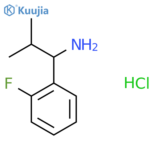 1-(2-Fluorophenyl)-2-methylpropan-1-amine hydrochloride structure