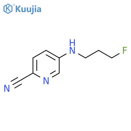 5-[(3-Fluoropropyl)amino]pyridine-2-carbonitrile structure