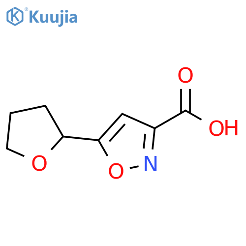 3-Isoxazolecarboxylic acid, 5-(tetrahydro-2-furanyl)- structure