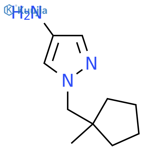 1-[(1-Methylcyclopentyl)methyl]-1H-pyrazol-4-amine structure