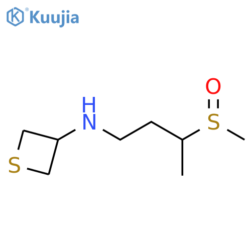 N-(3-methanesulfinylbutyl)thietan-3-amine structure