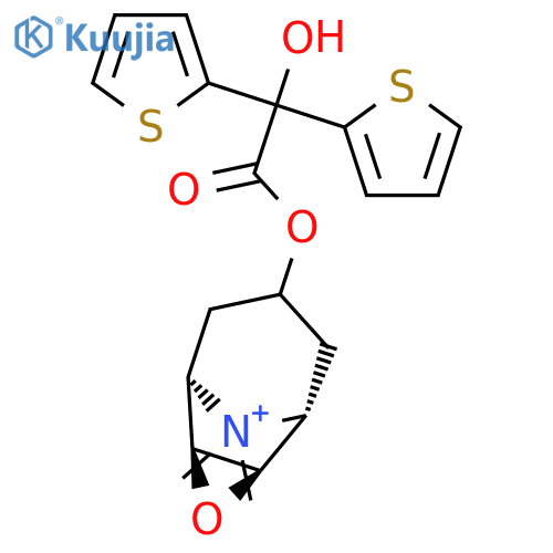 3-Oxa-9-azoniatricyclo[3.3.1.02,4]nonane,7-[(2-hydroxy-2,2-di-2-thienylacetyl)oxy]-9,9-dimethyl-, (1a,2b,4b,5a,7b)- structure