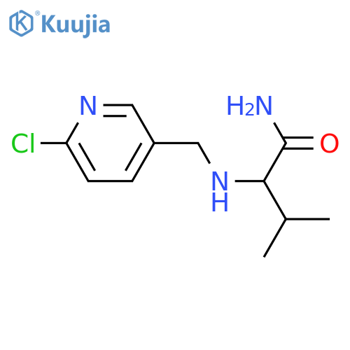 2-{[(6-Chloropyridin-3-yl)methyl]amino}-3-methylbutanamide structure