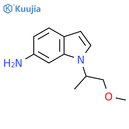 1-(1-methoxypropan-2-yl)-1H-indol-6-amine structure