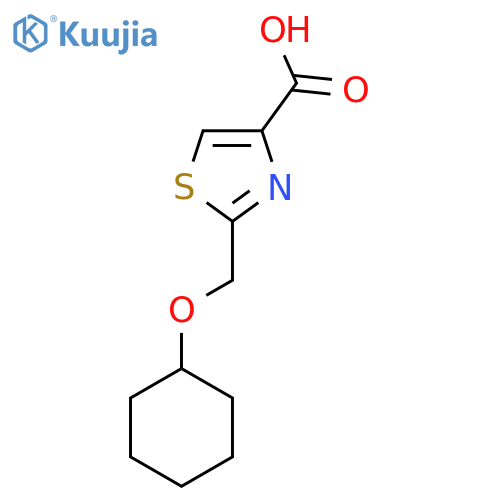 2-[(Cyclohexyloxy)methyl]-1,3-thiazole-4-carboxylic acid structure