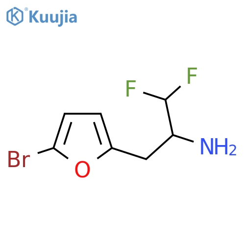 3-(5-Bromofuran-2-yl)-1,1-difluoropropan-2-amine structure