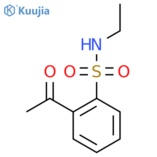 2-acetyl-N-ethylbenzene-1-sulfonamide structure