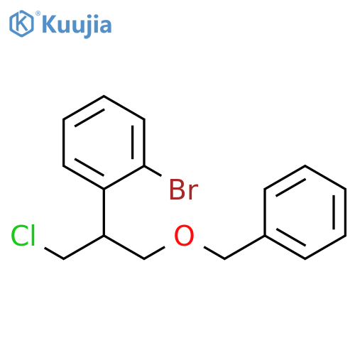 Benzene, 1-bromo-2-[1-(chloromethyl)-2-(phenylmethoxy)ethyl]- structure