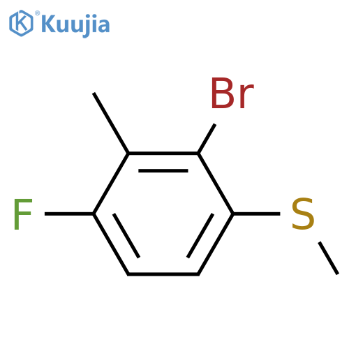 2-Bromo-4-fluoro-3-methyl-1-(methylthio)-benzene structure