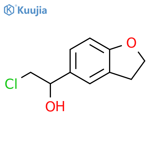 2-chloro-1-(2,3-dihydro-1-benzofuran-5-yl)ethan-1-ol structure