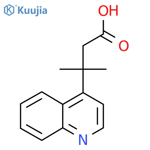 3-methyl-3-(quinolin-4-yl)butanoic acid structure