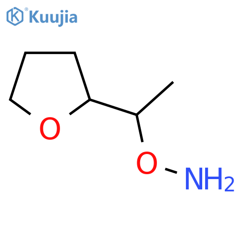 O-1-(oxolan-2-yl)ethylhydroxylamine structure