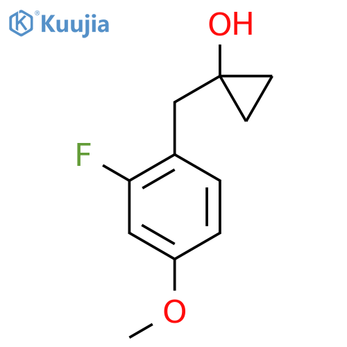 1-(2-fluoro-4-methoxyphenyl)methylcyclopropan-1-ol structure