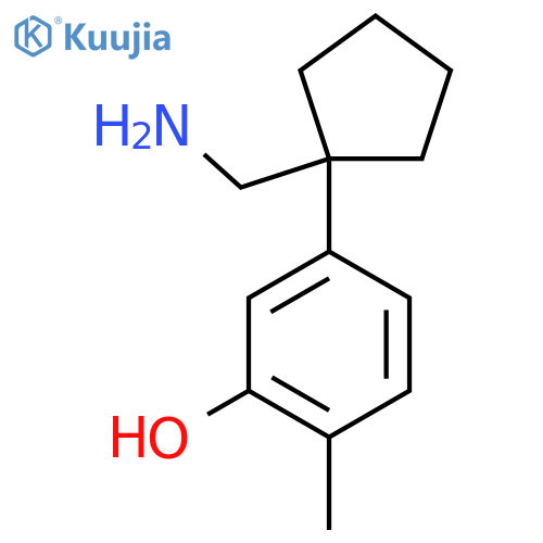 5-1-(aminomethyl)cyclopentyl-2-methylphenol structure