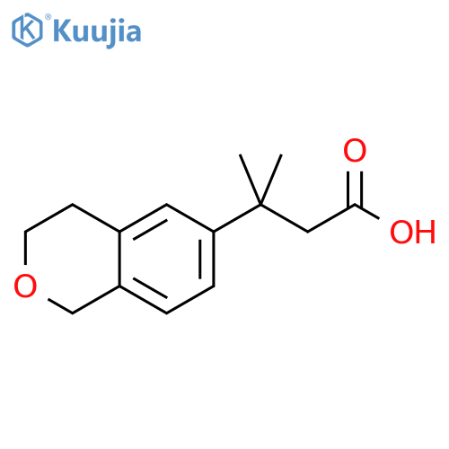 3-(3,4-dihydro-1H-2-benzopyran-6-yl)-3-methylbutanoic acid structure
