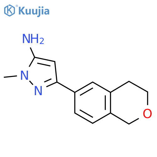 3-(3,4-dihydro-1H-2-benzopyran-6-yl)-1-methyl-1H-pyrazol-5-amine structure
