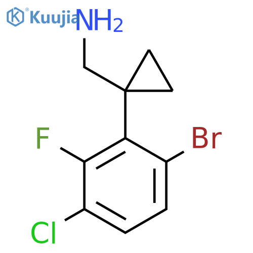 1-(6-bromo-3-chloro-2-fluorophenyl)cyclopropylmethanamine structure