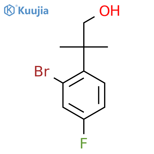 2-(2-bromo-4-fluorophenyl)-2-methylpropan-1-ol structure