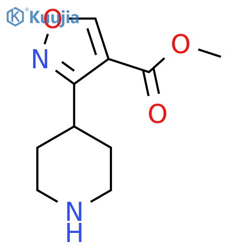 Methyl 3-(piperidin-4-yl)-1,2-oxazole-4-carboxylate structure