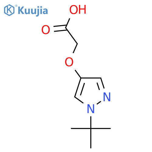2-(1-tert-butyl-1H-pyrazol-4-yl)oxyacetic acid structure