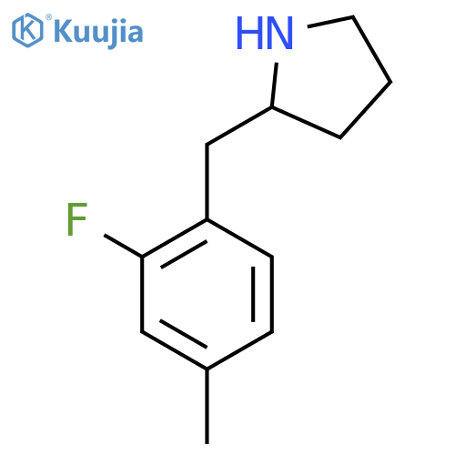 2-(2-fluoro-4-methylphenyl)methylpyrrolidine structure