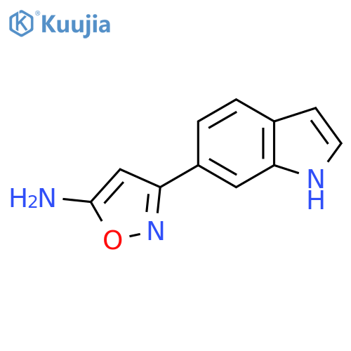 3-(1H-indol-6-yl)-1,2-oxazol-5-amine structure