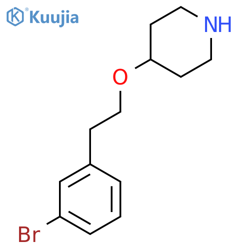 4-2-(3-bromophenyl)ethoxypiperidine structure