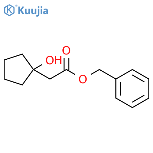 Phenylmethyl 1-hydroxycyclopentaneacetate structure