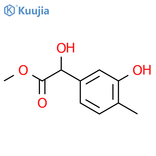 methyl 2-hydroxy-2-(3-hydroxy-4-methylphenyl)acetate structure