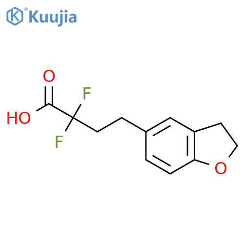 4-(2,3-dihydro-1-benzofuran-5-yl)-2,2-difluorobutanoic acid structure