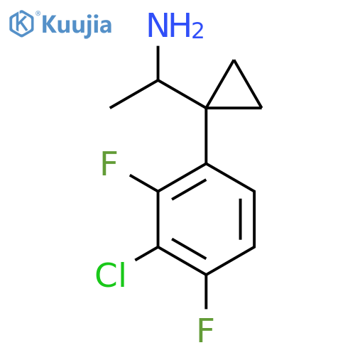 1-1-(3-chloro-2,4-difluorophenyl)cyclopropylethan-1-amine structure