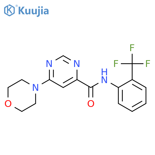 6-(morpholin-4-yl)-N-[2-(trifluoromethyl)phenyl]pyrimidine-4-carboxamide structure