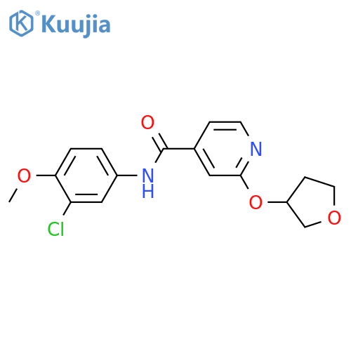 N-(3-chloro-4-methoxyphenyl)-2-(oxolan-3-yloxy)pyridine-4-carboxamide structure
