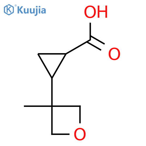 2-(3-methyloxetan-3-yl)cyclopropane-1-carboxylic acid structure
