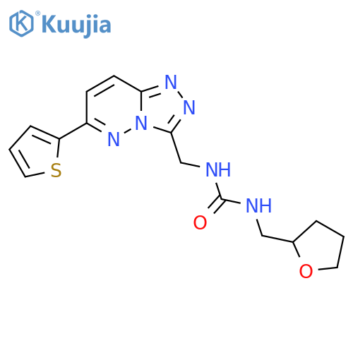 1-(oxolan-2-yl)methyl-3-{6-(thiophen-2-yl)-1,2,4triazolo4,3-bpyridazin-3-ylmethyl}urea structure