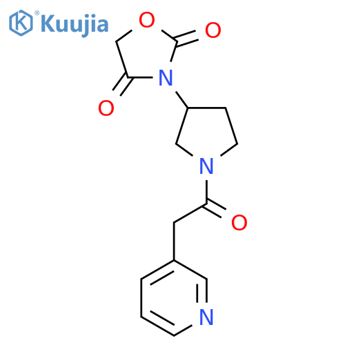3-(1-(2-(Pyridin-3-yl)acetyl)pyrrolidin-3-yl)oxazolidine-2,4-dione structure