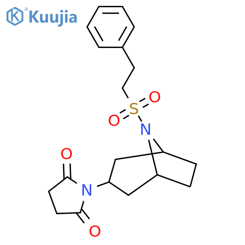 1-((1R,5S)-8-(phenethylsulfonyl)-8-azabicyclo[3.2.1]octan-3-yl)pyrrolidine-2,5-dione structure