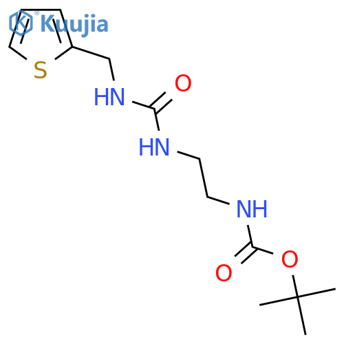 tert-butyl N-[2-({[(thiophen-2-yl)methyl]carbamoyl}amino)ethyl]carbamate structure