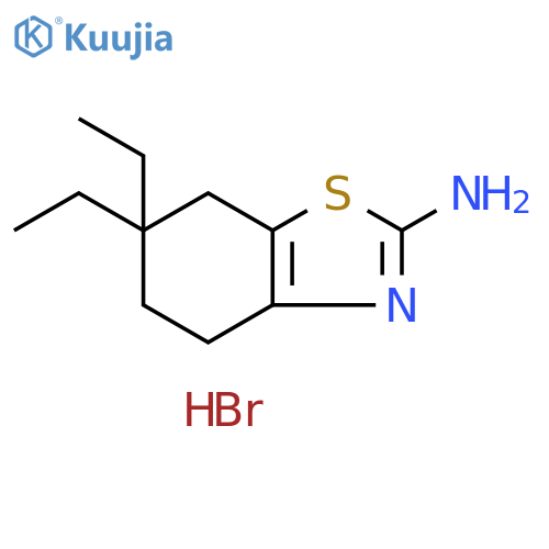 6,6-diethyl-4,5,6,7-tetrahydro-1,3-benzothiazol-2-amine hydrobromide structure