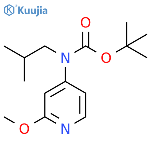 tert-butyl N-(2-methoxypyridin-4-yl)-N-(2-methylpropyl)carbamate structure