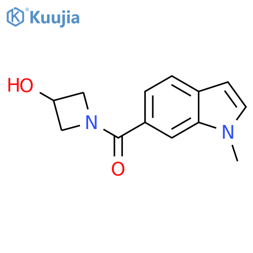 (3-hydroxyazetidin-1-yl)(1-methyl-1H-indol-6-yl)methanone structure