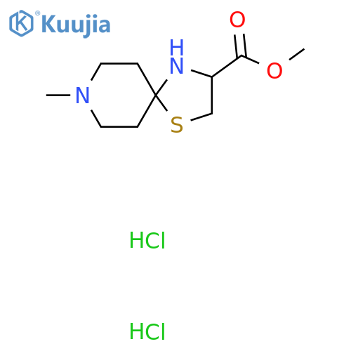 Methyl 8-methyl-1-thia-4,8-diazaspiro4.5decane-3-carboxylate dihydrochloride structure